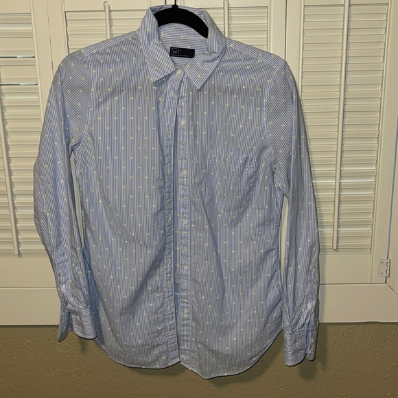 GAP striped chambray blouse - Picture 1 of 5